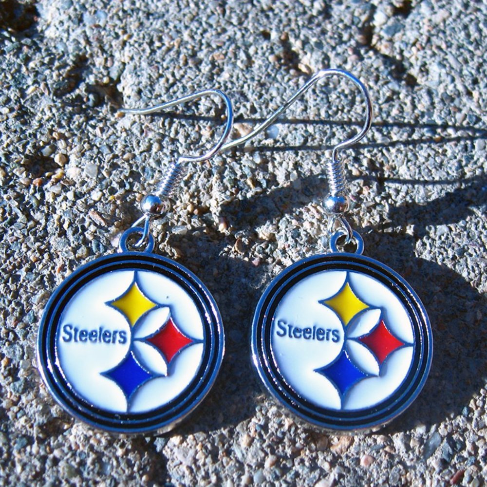 Pittsburgh Steelers Football Dangle Sport Earrings